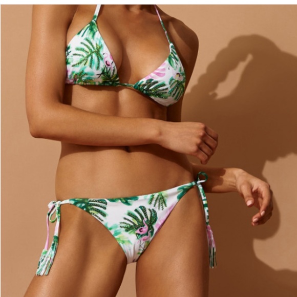 Pilyq Other - PilyQ Beaded Triangle Bikini - NWT